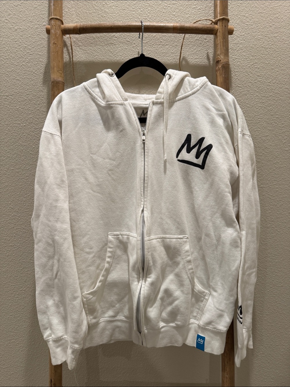 Mammoth White Zip-Up Hoodie Jacket